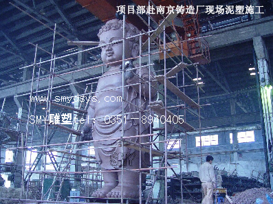 山西太原大型铸铜雕塑,专业佛教泥塑